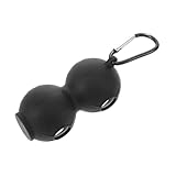 TOBBOMEY シリコン製ゴルフボールホルダー カラビナ付き ダブルボール収納 耐久性ある保護ケース ゴルフバッグやベルトに簡単装着