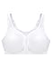 Glamorise Posture Back Front-Closure Full Figure Plus Size MagicLift Bra Wirefree #1265 White