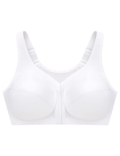 Image of Glamorise Full Figure Plus Size MagicLift Front-Closure Posture Back Bra Wirefree #1265