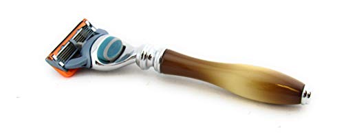 G.B.S Blade Razor Compatible with Regular Blades Handle Faux Horn, Well Balanced Razor image 4