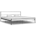 Produktbild vidaXL Bettgestell Zeitloses Design Metallbett Bett Schlafzimmerbett Doppelbett Schlafzimmermöbel Ehebett Bettrahmen Grau Metall 200x200cm