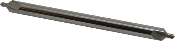 Hertel Combo Drill & Countersink, Solid Carbide, 7/16" Body Diameter, 3/16" Point Diameter, 118° Angle, Bright Polished Finish, 6" Overall Length