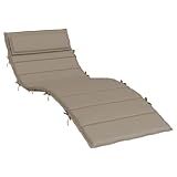 vidaXL Sonnenliegen Auflage, Liegenauflage Outdoor, Polster Auflage für Gartenliege Liegestuhl, Polsterauflage, Taupe 180x60x4cm Oxford-Gewebe