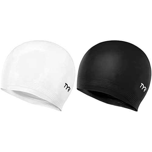 TYR Adult Latex Swim Cap - Pool Training Swimming Headwear