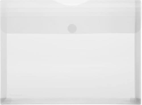 FolderSys 10 x Dokumentenmappe A4 PP Dehnfalte Klettverschluss farblos matt