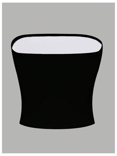 MakeMeChic Women's Floral Summer Tops Strapless Tube Crop Tops Backless Bandeau Top2