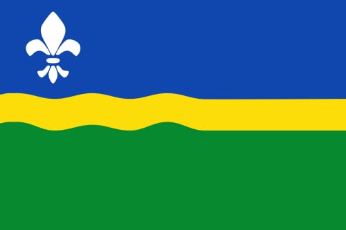 Drapeau Flevoland grand format 120x180cm de 2.16m² pour mât extérieur - 2
