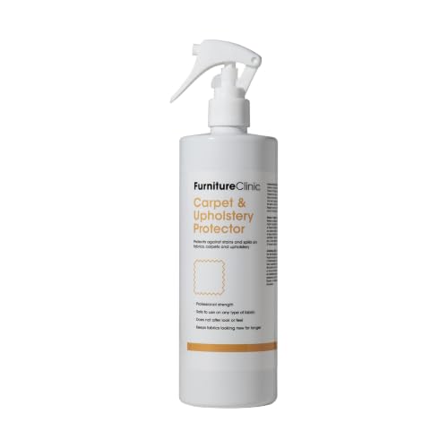 Furniture Clinic Carpet & Upholstery Protector Spray- Repels All Stains and Water - Fabric Protector Spray for Upholstery Carpets Sofas Car Seats Shoes - 500 ml
