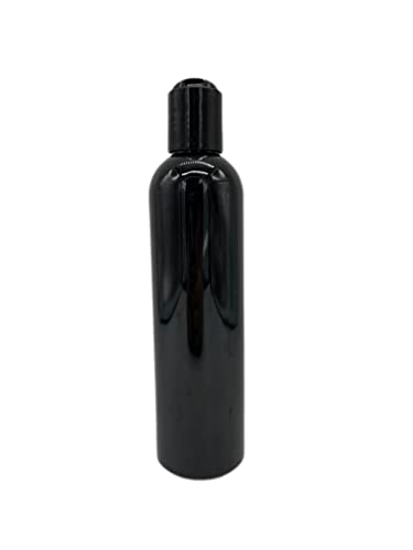 Natural Farms 8 oz Black Cosmo Plastic Bottles -12 Pack Empty Bottle Refillable - BPA Free - Essential Oils - Aromatherapy | Black Press Down Disc Cap - Made in the USA2