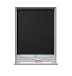 Home In Style 4U Roller blinds Thermal Blackout Roller blind - Trimmable UV Protection Child Safe Home Office Window Blinds Easy Fit Room Darkening shades Black Blind 90cm wide x165cm drop