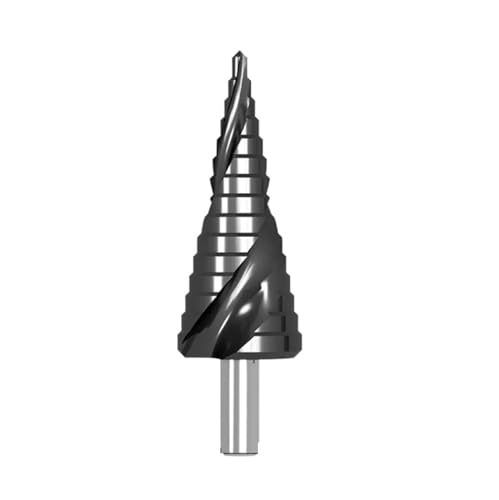 1/3Pcs Industrial Grade M35 Cobalt Steel Pagoda Step Drill Bit, Straight Groove Trapezoidal Reaming Drill for Stainless Steel Iron Aluminum Plate(15 Steps)