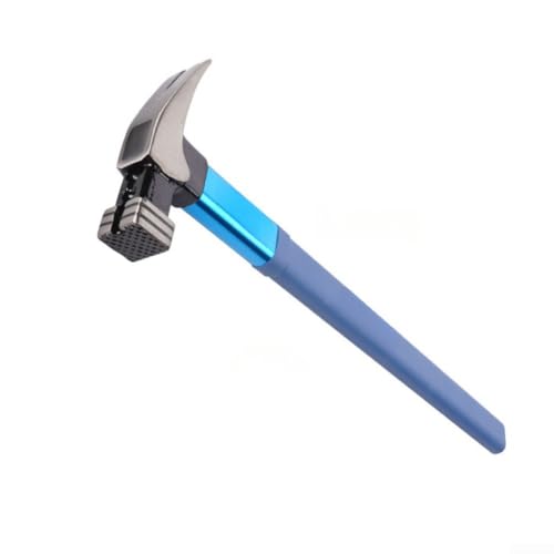 Marteau à panne fendue de 283,5 g avec poignée en fibre isolante, tête en acier à haute teneur en carbone, poignée de réduction des chocs et démarreur de clous magnétique pour encadrement, menuiserie