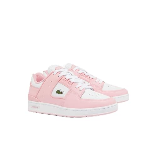 Lacoste Womens Court Cage Sneaker, LT PNK/WHT, 8
