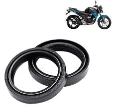 Bhagya Enterprises Front Fork Oil Seal Compatible with Yamaha FZ16/FZS V1/V2/V3/V4/FZS250 | Oil Filler Cap | Front Fork Oil Seal Set, 2 Pc, Black