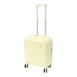 Athzuunn 18" Carry On Luggage Boarding Suitcase, Cream Yellow