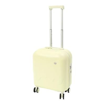 Athzuunn 18" Carry On Luggage Boarding Suitcase, Cream Yellow