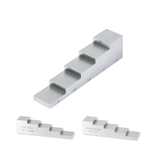 Calibration Test Block, 2.5-5-7.5-10-12.5mm 5 Step Test Block 1018 Steel Calibration Block for Ultrasonic Thickness Gauge miniatura 4