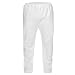 Lakeland MicroMax NS Microporous General Purpose Pant with Elastic Waist, Disposable, Large, White (Case of 50)