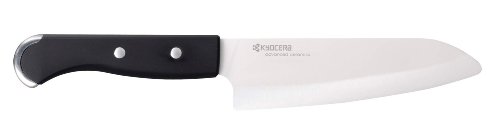 Kyocera KP-150-WH Santoku Manche Professionnel Luxe Lame Blanche Céramique 15 cm