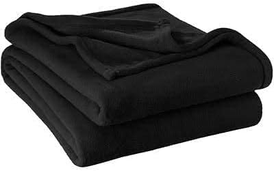 Wool Relief Blanket for Heavy Winter Single Bed Full Size for Donation and Gift Purpose Black - Pack of 2