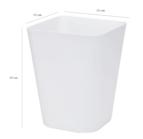 Sinoba Papierkorb 6102 Mülleimer Abfalleimer Papiereimer Kunststoff ideal für Kinderzimmer Büro Küche Höhe 29 cm 12L (Weiß) – Bild 4