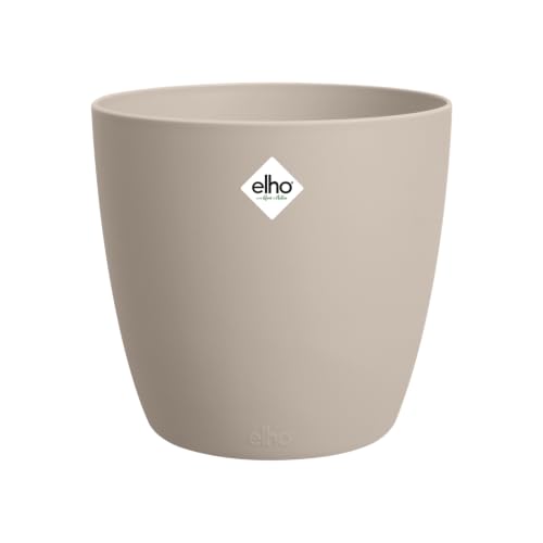 elho Brussels rund 22cm Blumentopf - Mushroom Beige – Ansicht 1