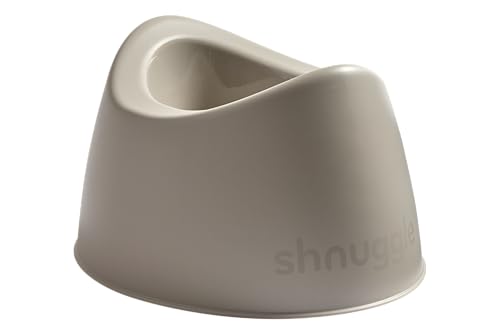 Shnuggle Ergonomic Toddler Potty Training Toilet with Easy Pour Spout Hygienic One Piece Design Stable Base Comfortable Seat and Easy Clean Finish - Taupe