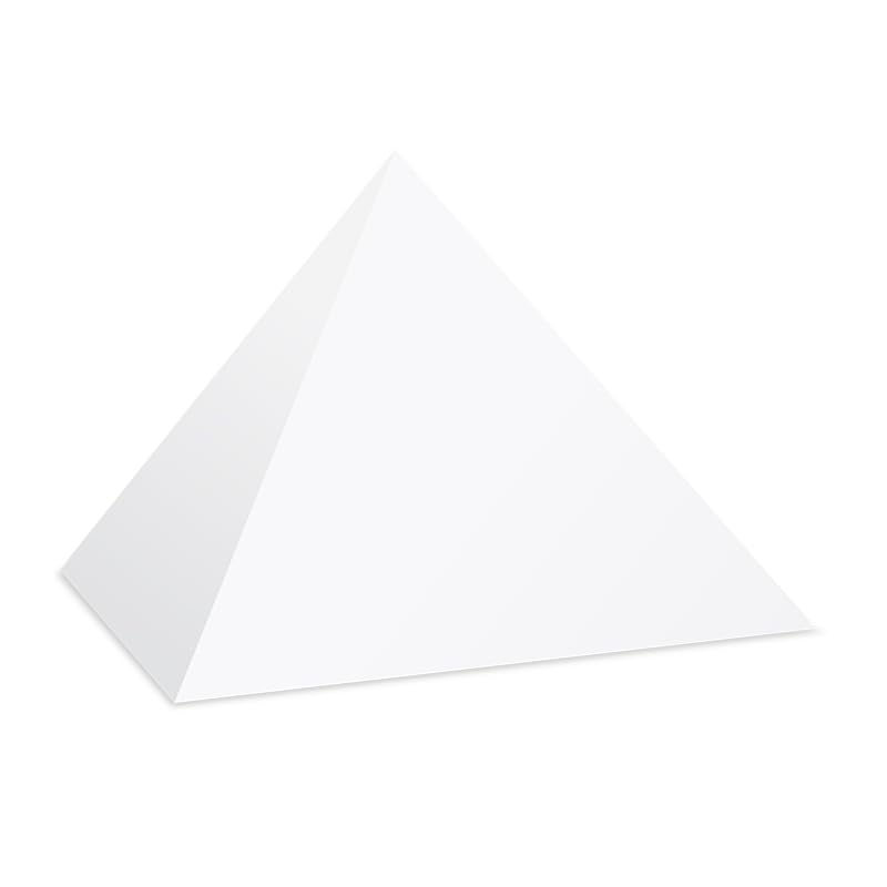 Plastic White Vastu Pyramid - Vastu Remedy to Amplify Energies | Positive Energy, Success & Good Luck Items for Home Décor
