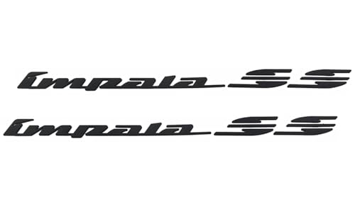 Image of Rear Quarter Panel Emblem Badge Replacement for 1994 1995 1996 Impala Ss 2Pcs (Matte Black)