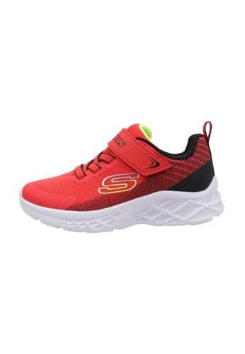 Skechers Sneakers,Sports Shoes, Rote Textil-Synthetik-schwarzer...