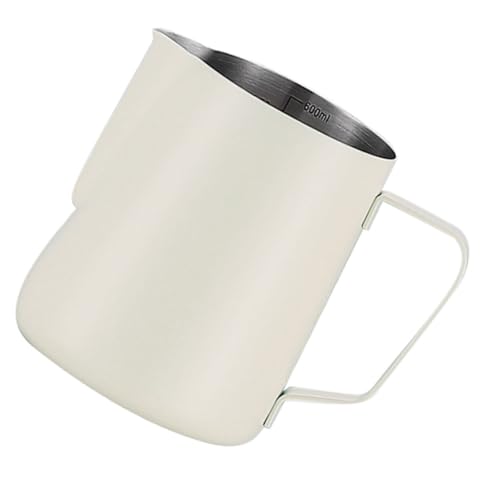 Holibanna Pichet à Lait Acier Inoxydable Avec Bec Verseur Et Échelle De Mesure Tasse à Mousse Pour Cappuccinos Et Latte Art