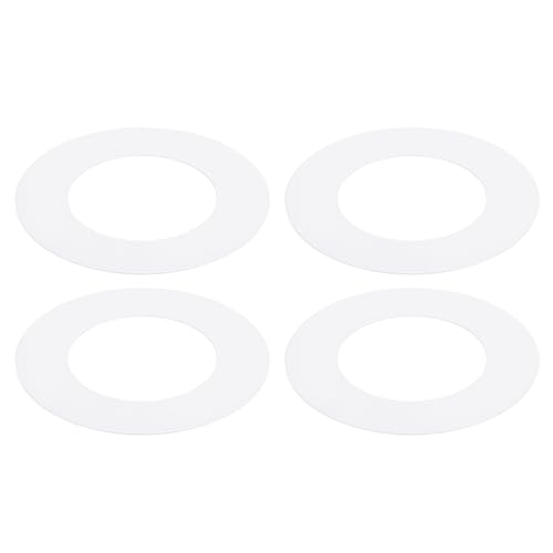 Image of Goof Trim Ring for LED Recessed Can Lights, 4 Pack Ceiling Downlight Trim Ring Cover 5.9-Inch x 8.07-Inch (ID x OD) Matte White, Paintable Surface, Steel Construction