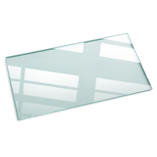 Tulup Plateau de Table Rectangulaire 140x70 cm en Verre XXL pour Le Salon, la Cuisine et la Salle à Manger Surface Lisse Verre Trempé Décor Élégant...