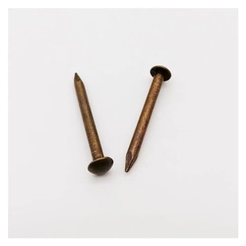 10/20/50/100pcs Antique Brass Bronze Dia 1.2 1.5 2 2.8mm Pure Copper Small Round Head Nail for Furniture Hinge Drum Jewelry Box (Color : 20pcs 2.8x25mm)(50pcs 2x25mm) miniatura 5