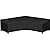 WLEAFJ Patio V-Shaped Sectional Sofa Cover Waterproof, Heavy Duty Outdoor Sectional Couch Cover, Lawn Patio Furniture Cover with Air Vent 89" L (on Each Side) x 33.5" D x 31" H, Black