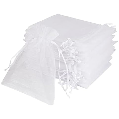 SXUUXB Bolsas de Organza Blanca 25x35cm Cover