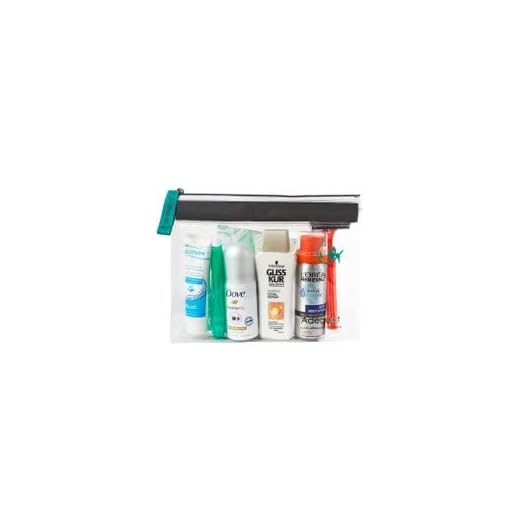 Ma Estuche de viaje IEL – Kit de viaje Minimalista Esenciales de viaje, neceser transparente, kit de viaje, estuche de aseo para aviones, azul