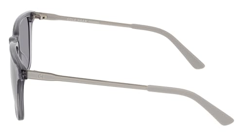 COLE HAAN Men's CH6085 Polarized Square Sunglasses, Smoke Crystal, 55/18/1403