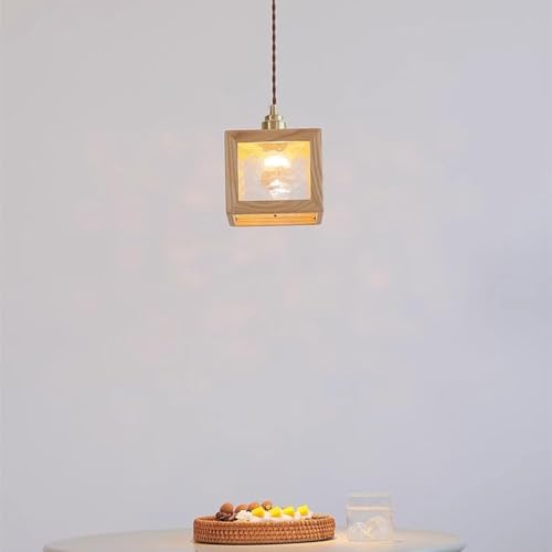 Lámpara colgante de latón con pantalla de cristal para techo 4
