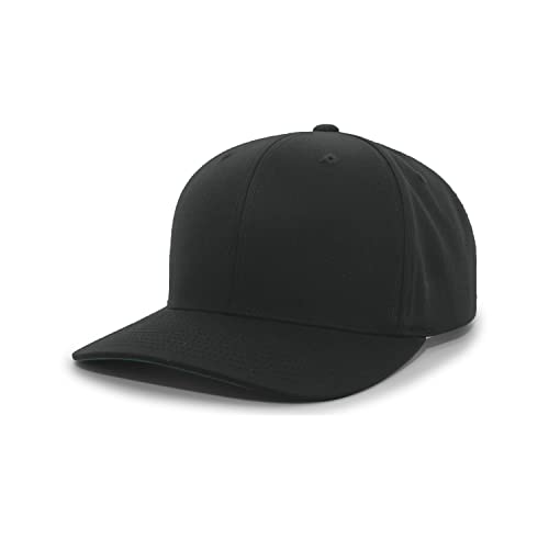 Pacific Headwear Cotton-Poly Hook-and-Loop Adjustable Cap, Black