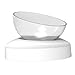 VICASKY 1Pc Single Raised Pet Feeding Bowl Durable Cat and Dog Food Water Bowl with Base for Stability Easy to Suitable for All Cat Face Types for Home Use