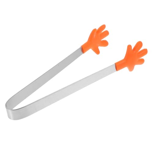 Small Palm Ice Clip Bbq Tong Metal Tongs for Ice Cube Food Tongs Ice Tong Mini Tong Multi-function Toast Tong Ice Serving Tong Professional Toast Tong Camping Toast Tong