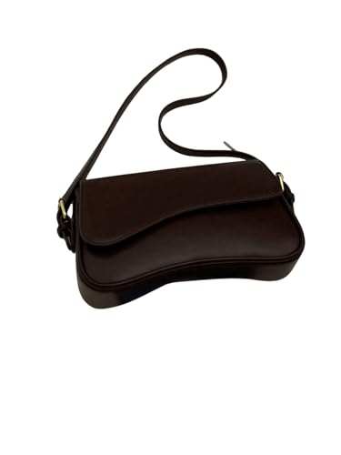 Verdusa Women's Leather Shoulder Bag Clutch Purses Trendy Hobo Crossbody Handbags Y2K Saddle Flap Underarm Purse2