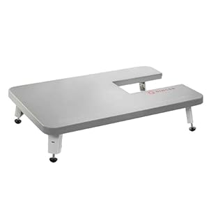 SINGER Gray Extension Table for Heavy Duty Mechanical Machines 4411, 4423, 4432, 4452, 5511, 5523, 5532, 6335 | Supports Larger Projects | Stable Surface with Foldable Leg