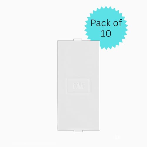 Image of Anchor by Panasonic Roma Classic 1 Module Blank Plate for Electric Board, Blank Outlet Cover (White, 21598-10)