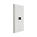TENINYU Single HDMI Wall Plate (1 Port) - 4K UHD, ARC, and Ethernet Pass-Thru Support (1-Gang) White - for 1 HDMI (1-Port)