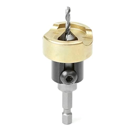 Sxmrmnx Brocas avellanadas para carpintería de 82 grados con punta de carburo con tope de profundidad ajustable, sin rodamiento de bolas de empuje