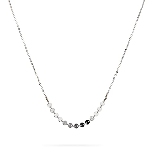 Handmade Sterling Silver Choker Necklace For Women with a Disc Chain Bar