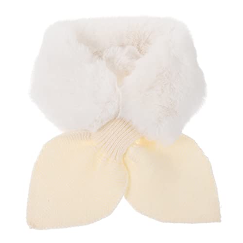 VANZACK Children's Plaid Plush Winter Scarf Thick Fleece Neck Warmer for Boys and Girls Cartoon Cross Neck Collar Soft Boys and Girls Scarf for Cold Weather