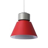 BARCELONA LED Suspension LED 36W 4300K CRI95 Rouge, Luminaire Industriel en Aluminium 2600lm 120° Lumière Neutre pour Magasins Retail Showroom Bureau Éclairage Commercial Moderne